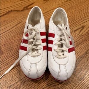 Adidas White and Red Casual Sneakers